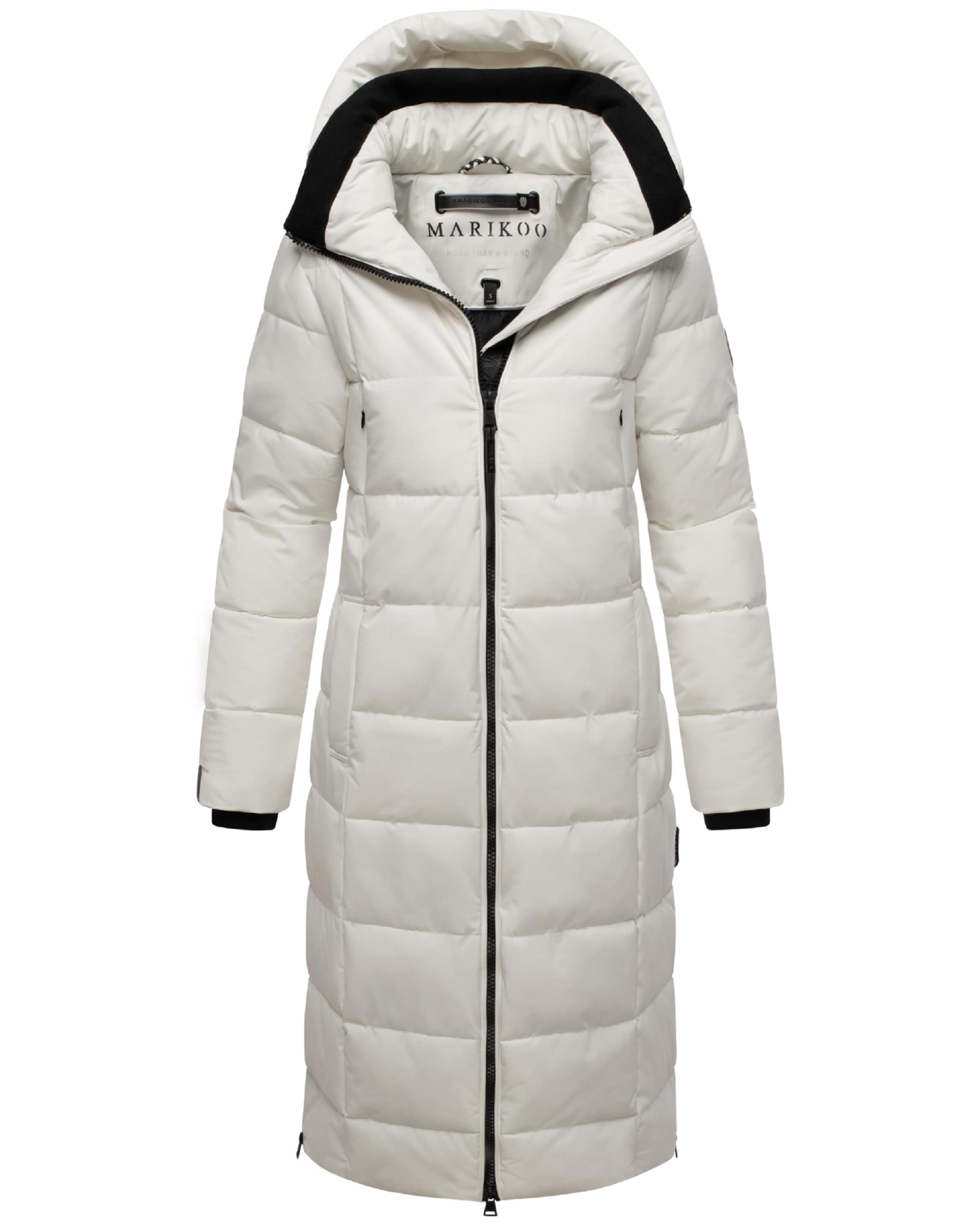 MARIKOO Wintermantel 'Lanitaa XVI' in Wit: voorkant