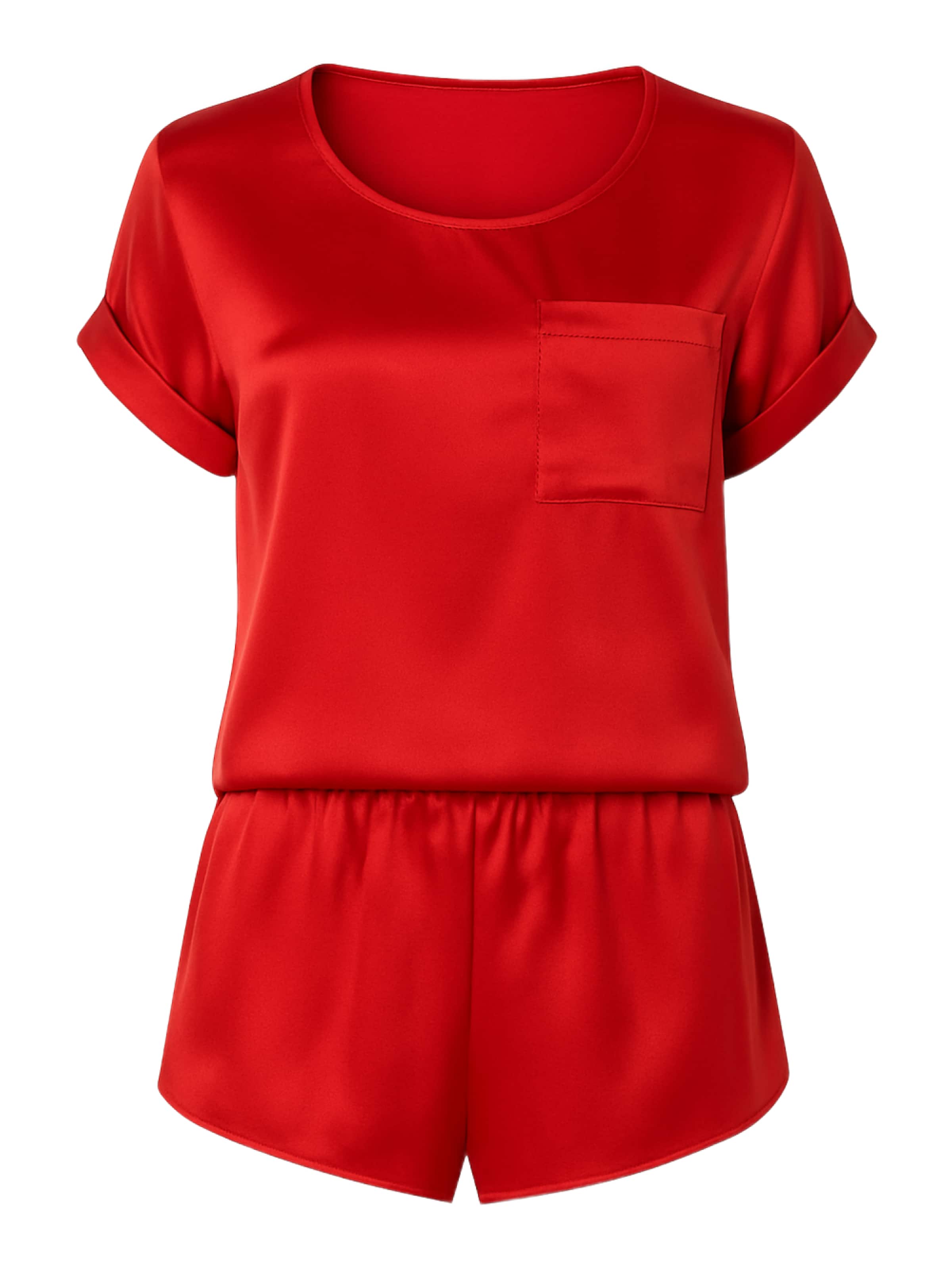C&City Korte pyjama in Rood: voorkant