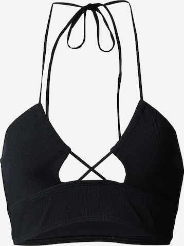 TOPSHOP T-shirt Bikini top in Black: front