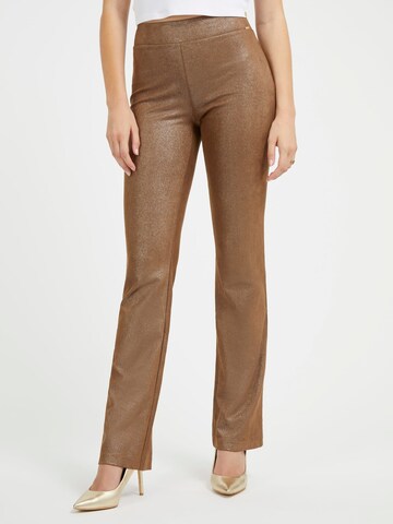 GUESS Boot cut Pants in Brown: front