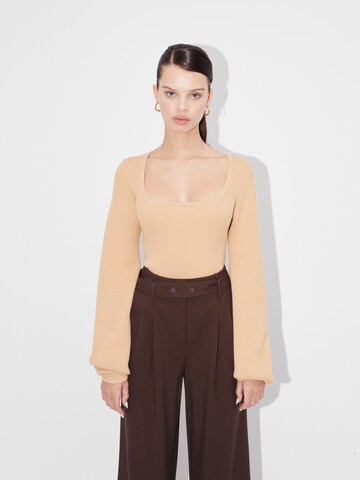 LeGer by Lena Gercke Pullover 'Glenn' in Beige: predná strana