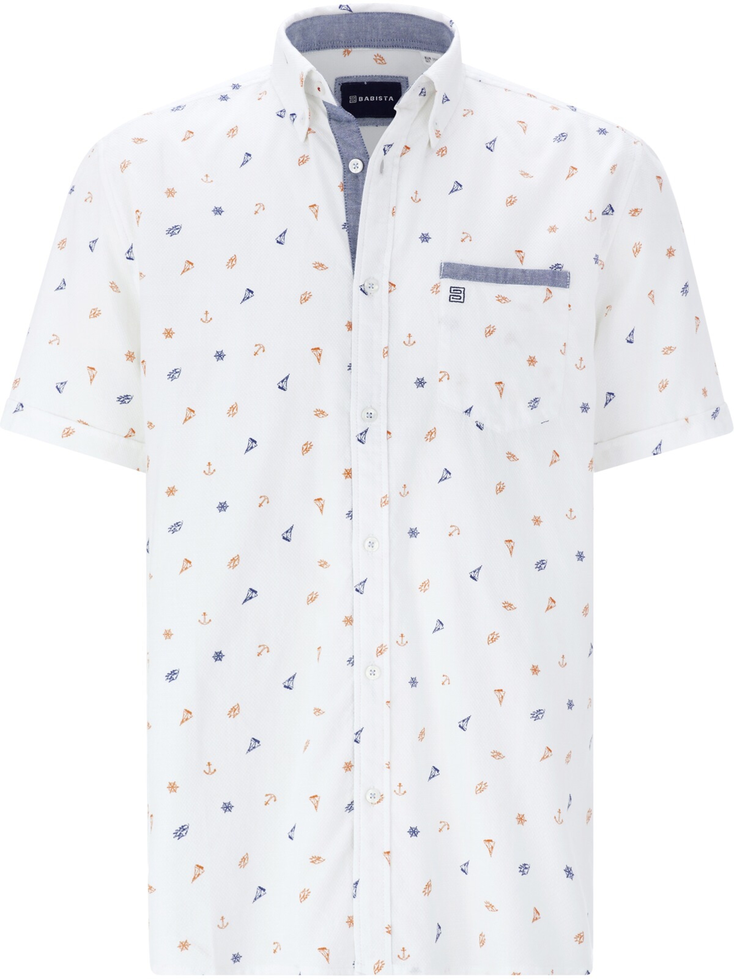 BABISTA Regular fit Button Up Shirt 'Alarin' in White: front