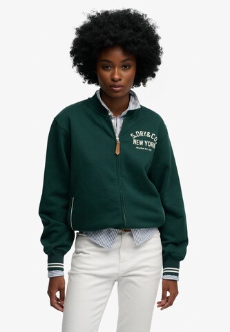Veste de survêtement Superdry & Co en vert : devant