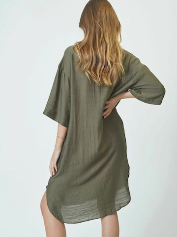 Robe 'Caryn' co'couture en vert