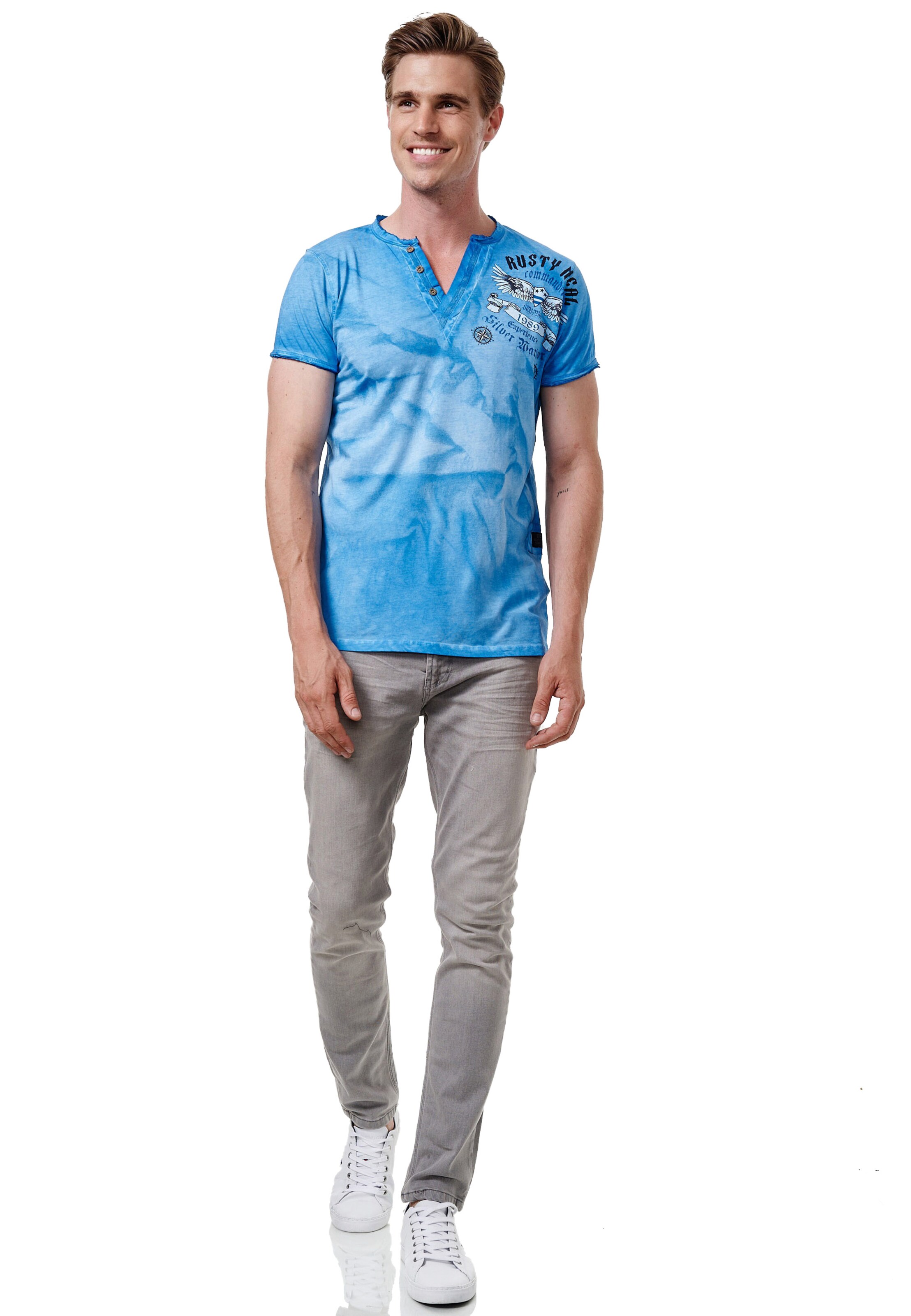 Rusty Neal T-Shirt in Blau