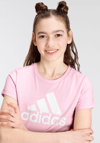 ADIDAS SPORTSWEAR - Camisa funcionais 'Essentials Big Logo ' em rosa