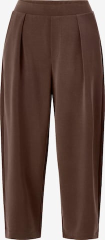 Barrel Pantaloni con pieghe di Rich & Royal in marrone: frontale