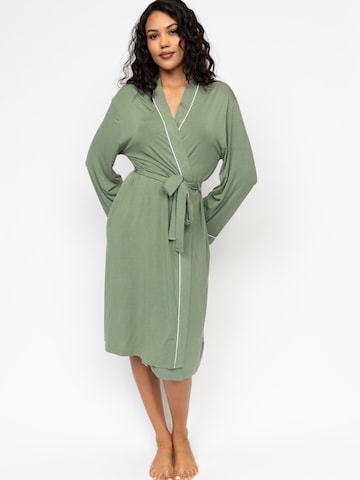 Cyberjammies Morgenmantel 'Lea' in Grün: Vorderseite