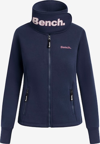 BENCH Athletic Zip-Up Hoodie 'HAYLO' in Blue: front