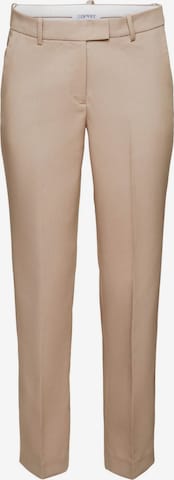 Pantalon à plis ESPRIT en beige : devant