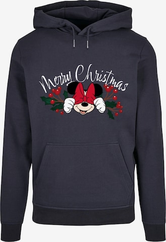 ABSOLUTE CULT Sweatshirt 'Minnie Mouse - Christmas Holly' in Blauw: voorkant