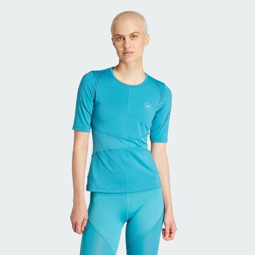 T-shirt fonctionnel ADIDAS BY STELLA MCCARTNEY en bleu : devant