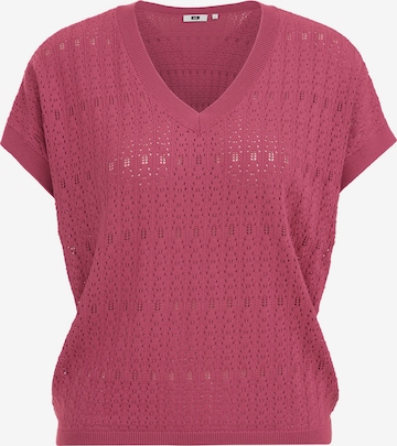 Pull-over WE Fashion en rose : devant