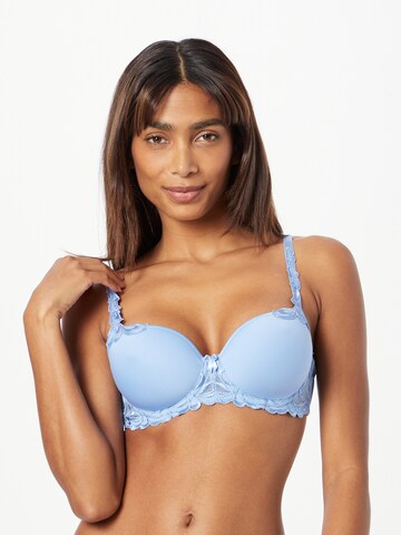 TRIUMPH T-Shirt BH 'Katia Basics' in Blau: Vorderseite
