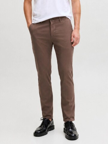 JACK & JONES Regular Chino trousers '12258298' in Brown