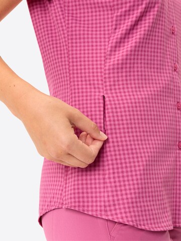 VAUDE Athletic button up shirt ' Seiland III ' in Pink
