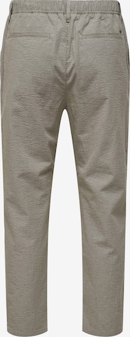 Only & Sons Slim fit Pleat-Front Pants 'Dew' in Grey