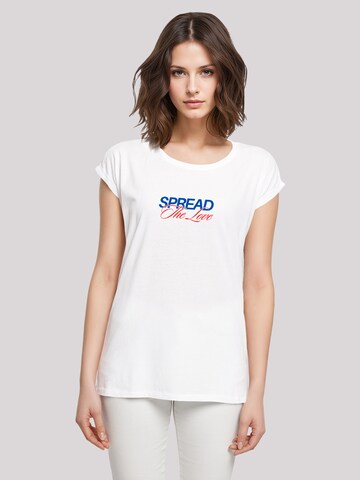 T-shirt 'Spread The Love Valentinstag' F4NT4STIC en blanc