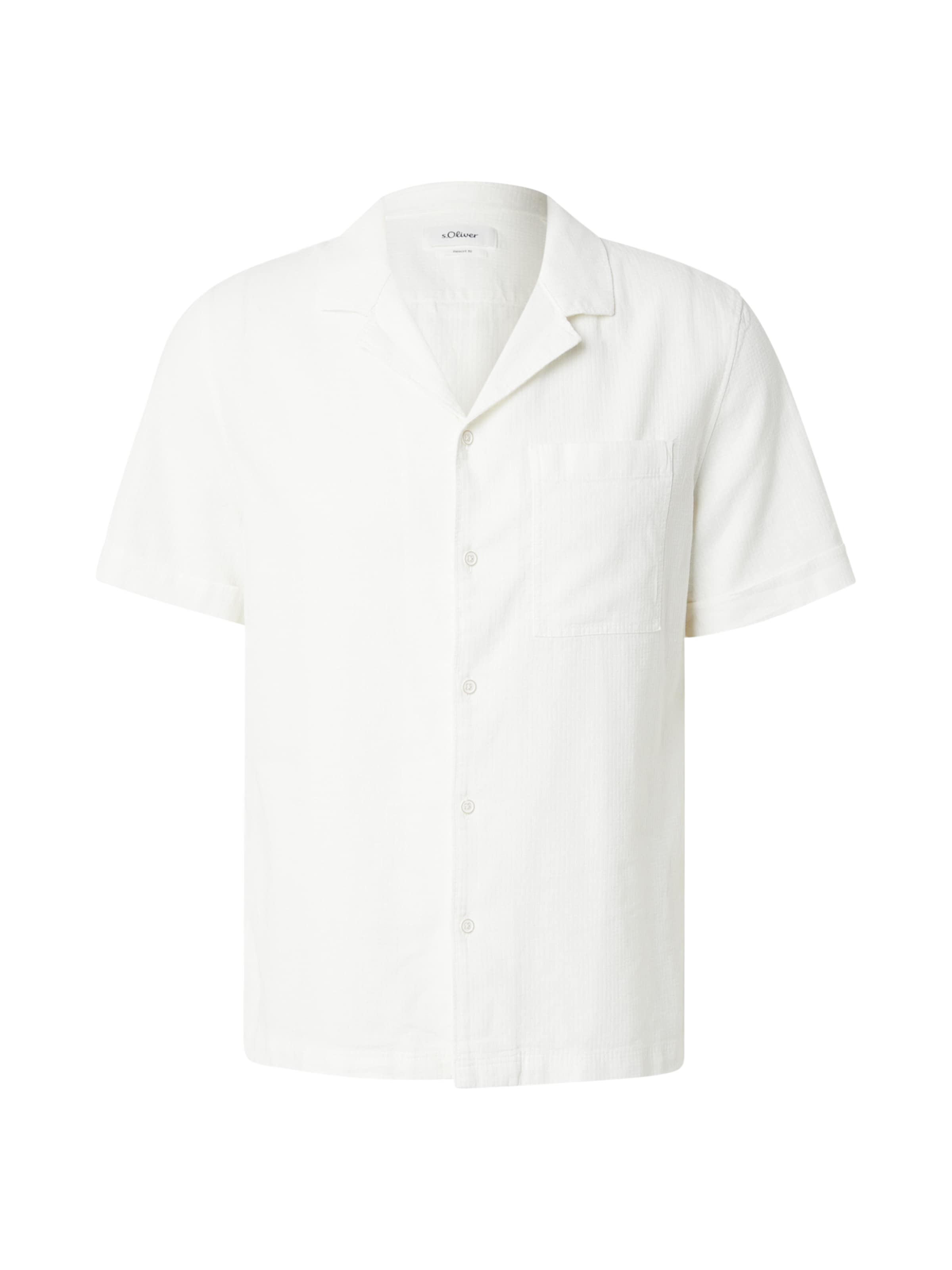 s.Oliver Rovný strih Košeľa - Biela: predná strana