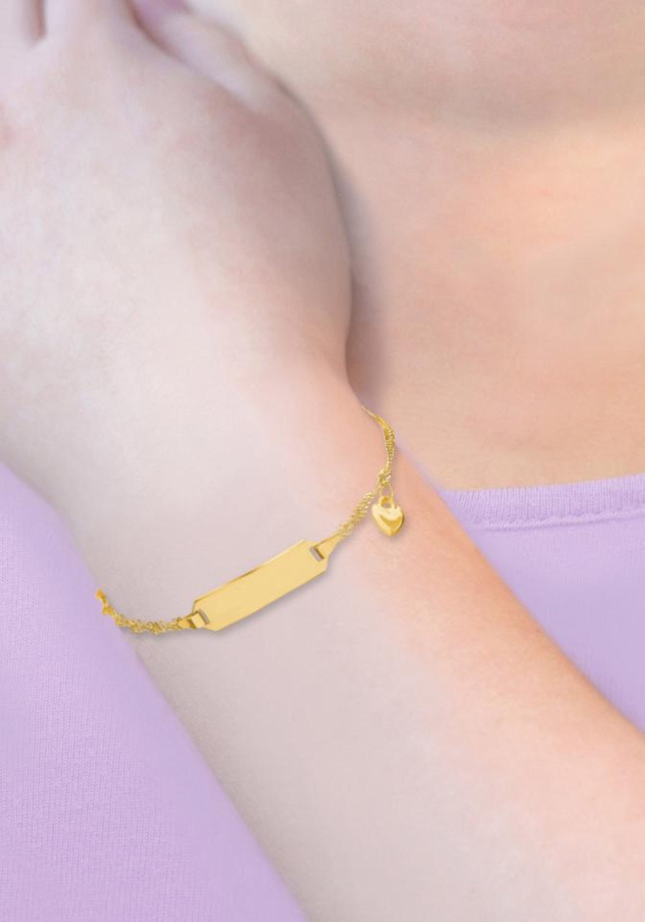 AMOR Armband 'Herz' in Gold: Vorderseite