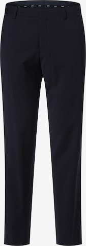 BOSS Black Slim fit Pleated Pants 'Genius' in Blue: front