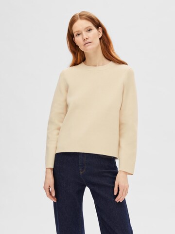 SELECTED FEMME Sweater in Beige: front