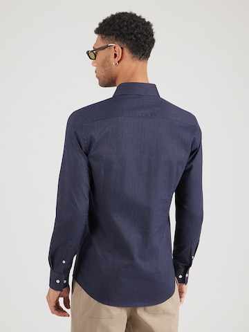 Bruun & Stengade Slim fit Πουκάμισο 'Hansen' σε μπλε