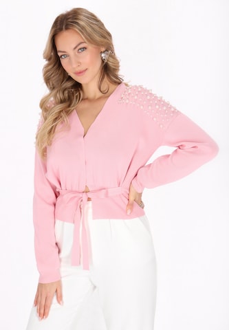 NAEMI - Casaco de malha em rosa: frente