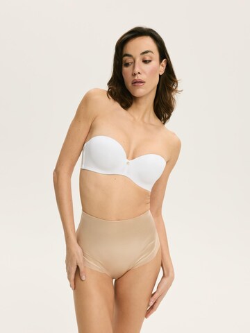 ESOTIQ - Push-up Sujetador 'Push-up-BH Raffen, Plunge-Dekolleté, Balconette-Cups 65B' en blanco