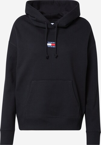 Tommy Jeans Sweatshirt in Zwart: voorkant