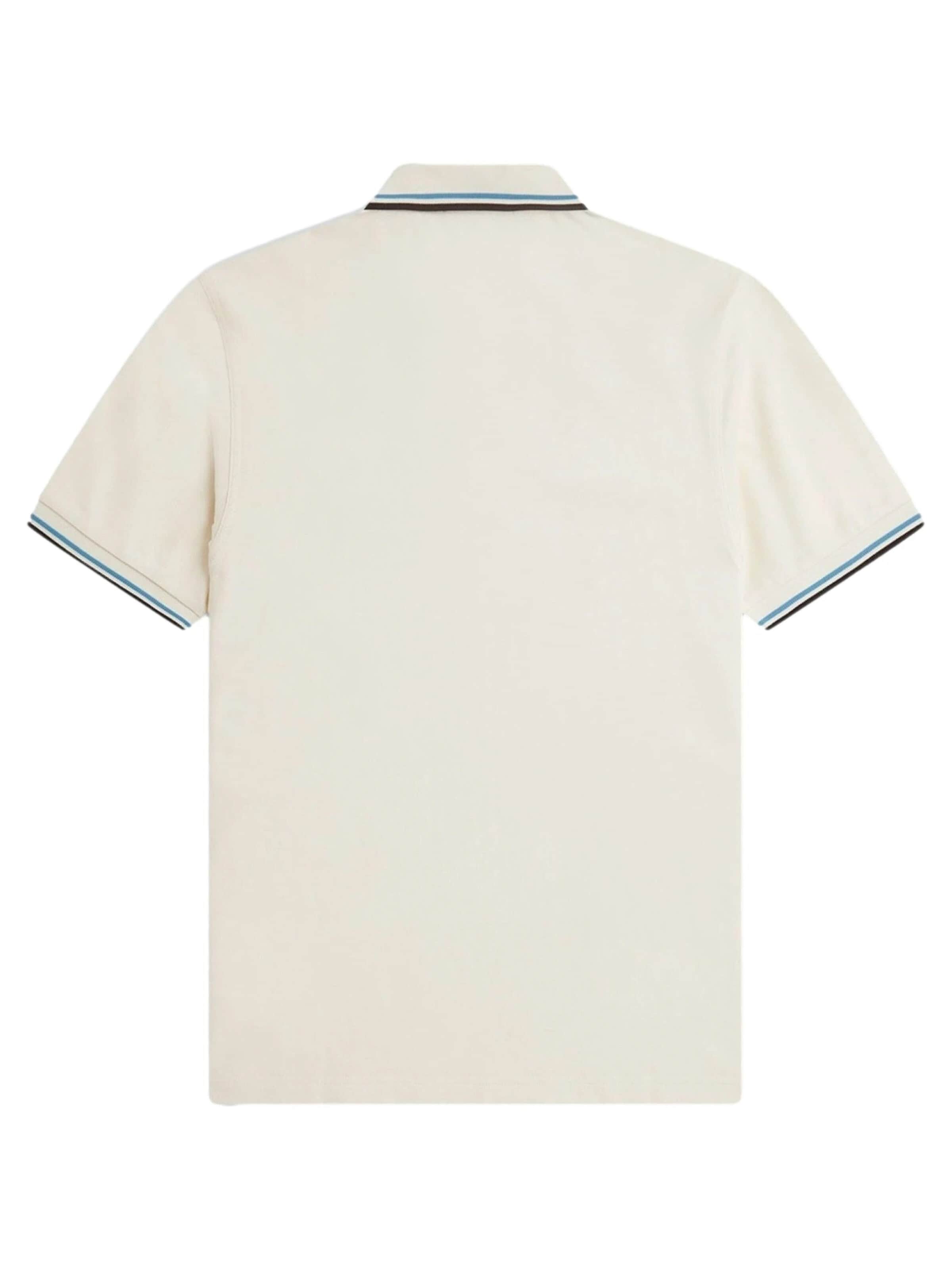 Fred Perry - Camiseta 'Polo fred perry beige/azul-negro twin tipped shirt' en beige
