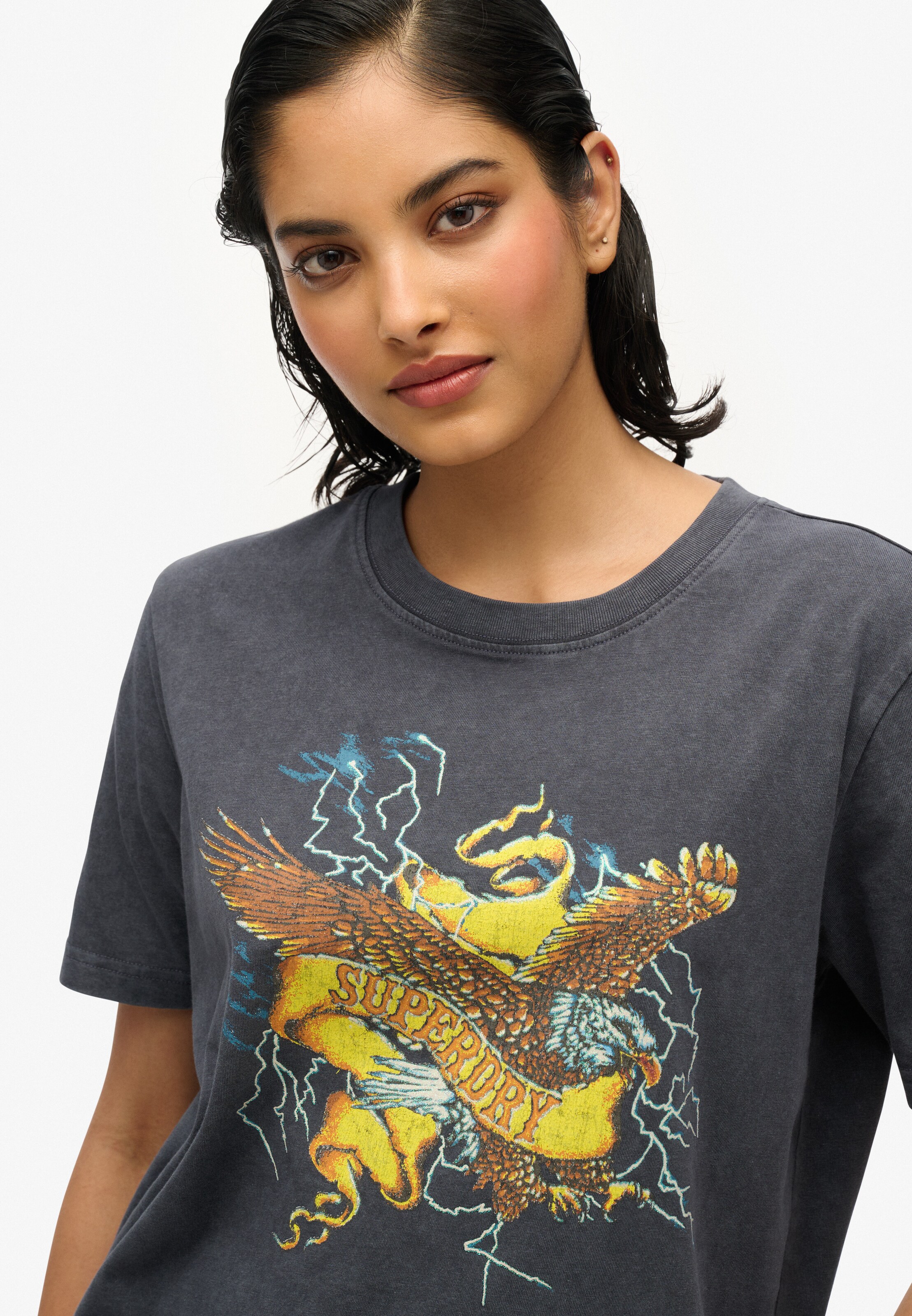 Superdry & Co Shirt 'Biker' in Zwart