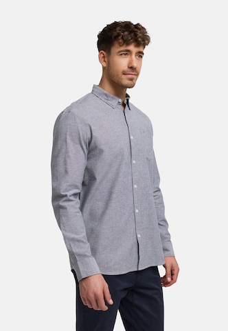 JEFF Comfort fit Button Up Shirt 'Silvwin' in Blue