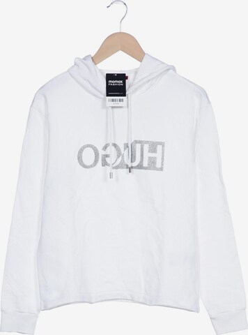 HUGO Sweatshirt & Zip-Up Hoodie in S in White: front