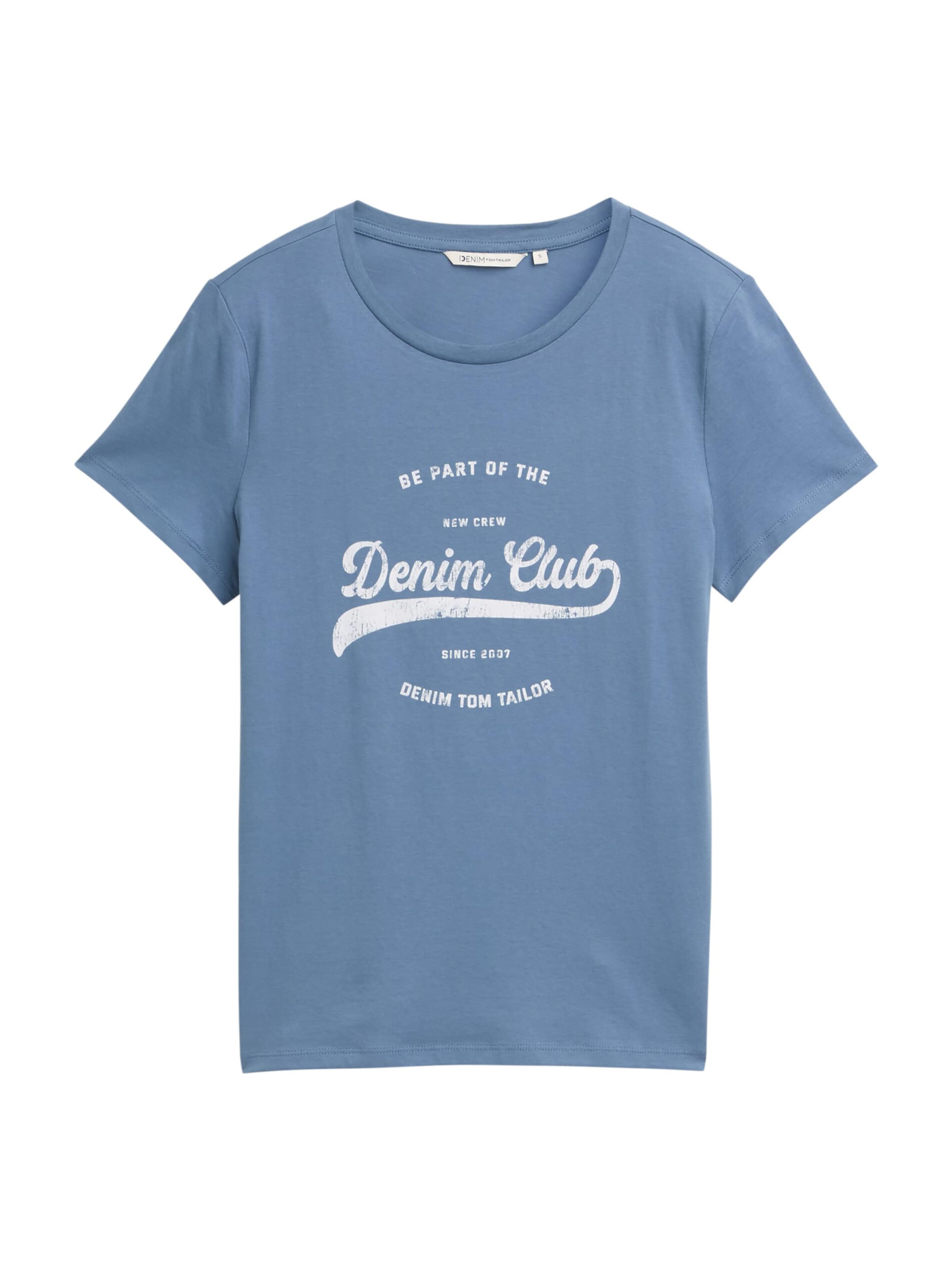 TOM TAILOR DENIM Футболка в Синий: спереди