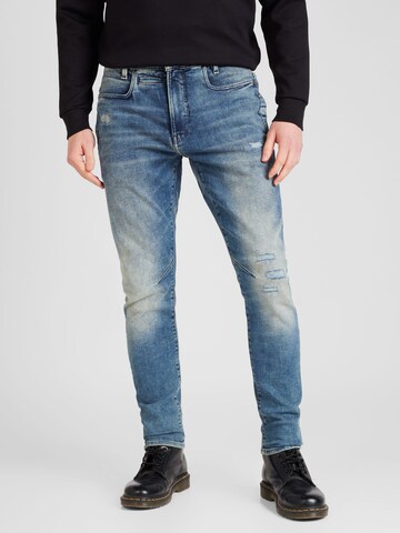 Coupe slim Jean 'D-Staq' G-Star RAW en bleu : devant