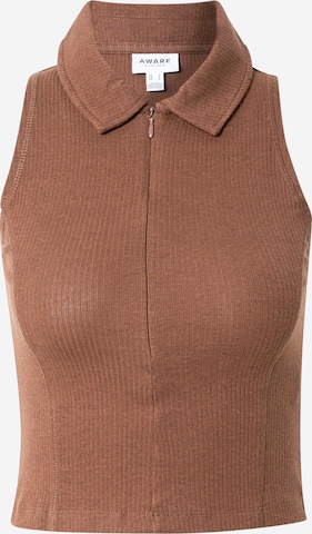 Aware Top 'VERLY' in Brown: front