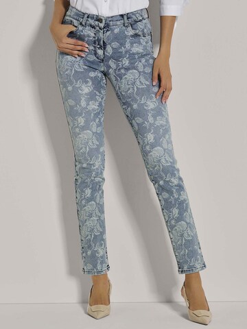 Coupe slim Jean MADELEINE en bleu : devant