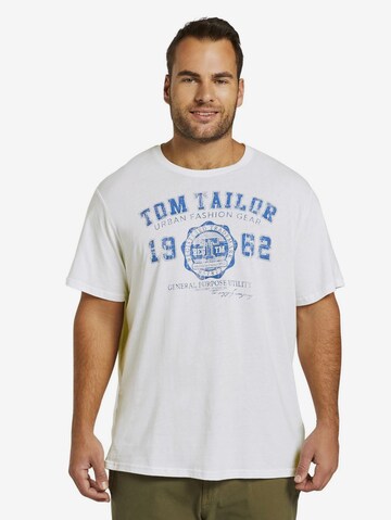 TOM TAILOR Men + T-Shirt in Weiß: predná strana