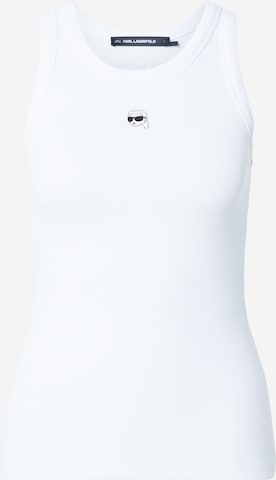 balta Karl Lagerfeld Palaidinė be rankovių 'Ikon': priekis