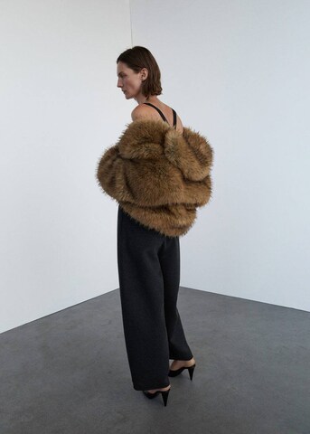 MANGO Wide leg Pants in Grey