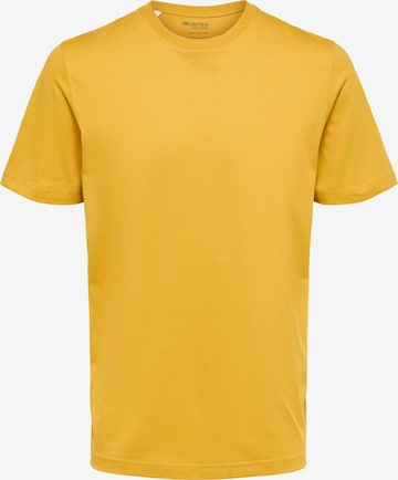 SELECTED HOMME - Camiseta 'Norman' en amarillo: frente