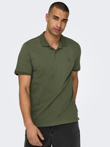 Only & Sons Poloshirt 'DAVE' in Grün: predná strana