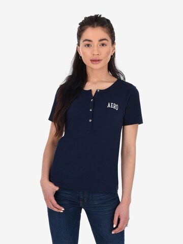 T-shirt AÉROPOSTALE en bleu : devant