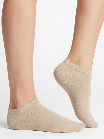 footstar Ankle Socks 'EVERYDAY!' in Beige