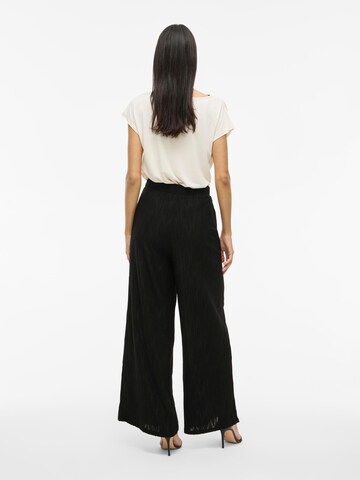 VILA Wide leg Trousers 'VIZORA' in Black