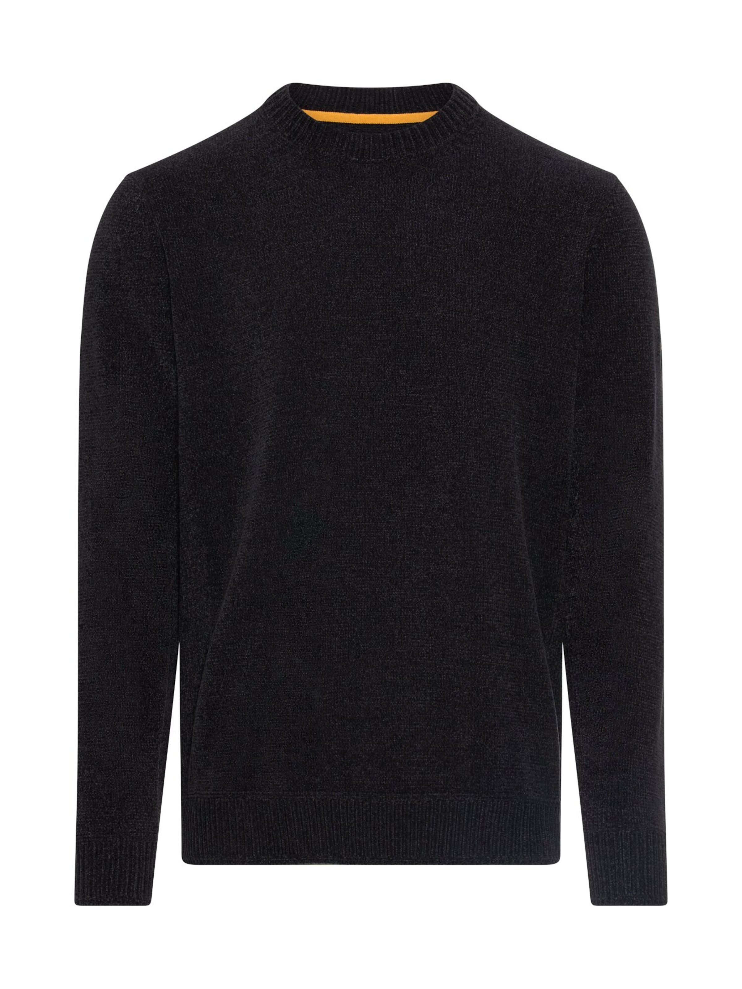 CAMEL ACTIVE Pullover mit seitlichem Strick-Einsatz in Blau: Vorderseite