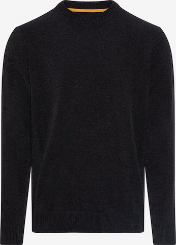 CAMEL ACTIVE Pullover mit seitlichem Strick-Einsatz in Blau: Vorderseite