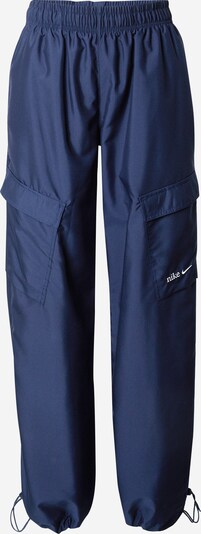 Laisvo stiliaus kelnės iš Nike Sportswear, spalva – tamsiai mėlyna / balta, Prekių apžvalga