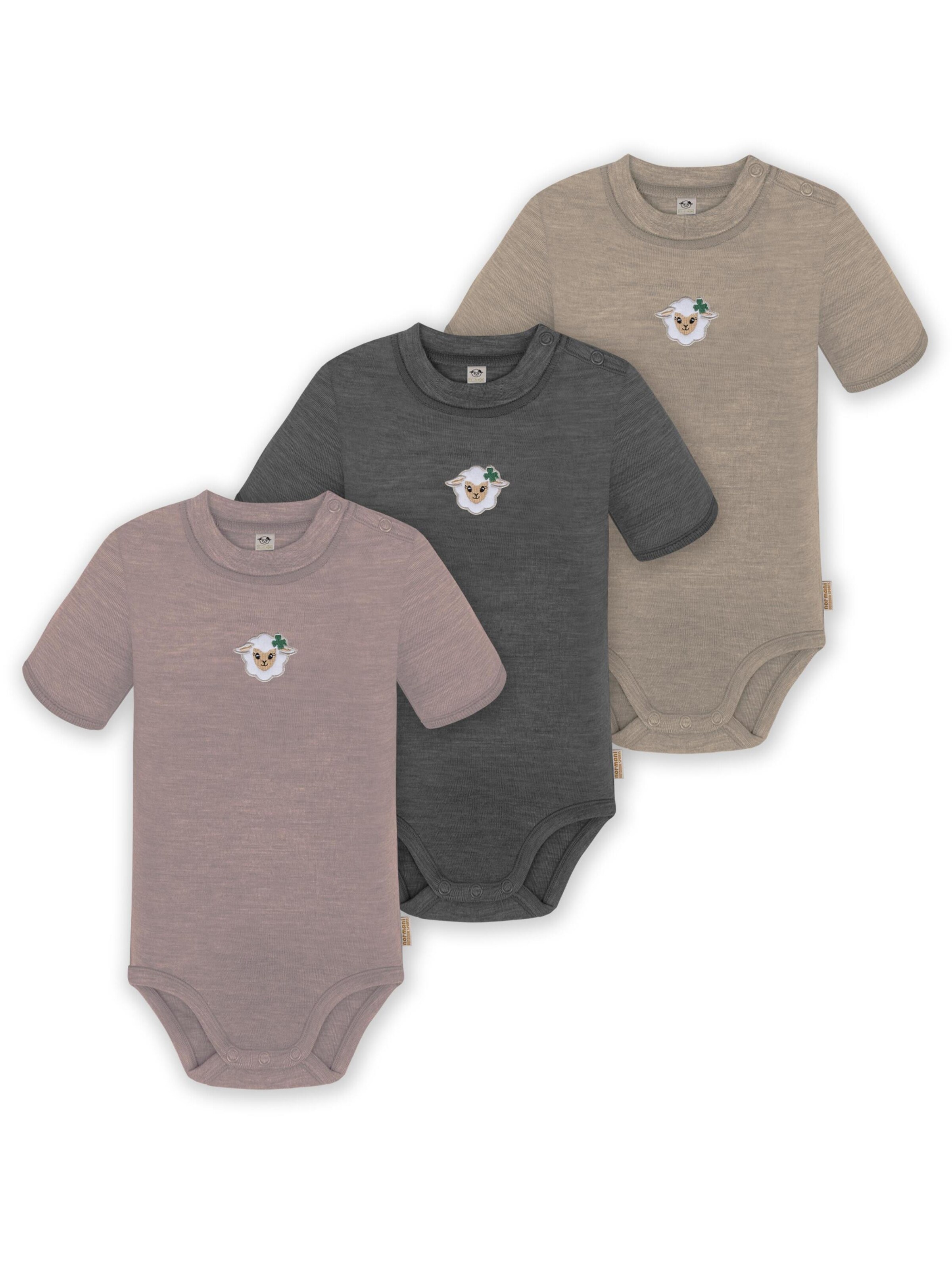 Barboteuse / body 'Tihoi' normani en beige : devant